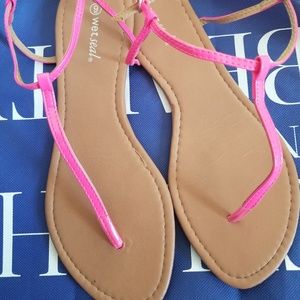 Wet Seal Hot Pink Sandals